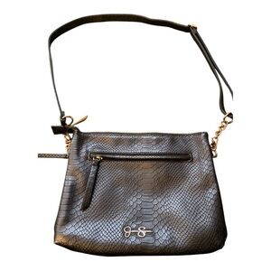 Jessica Simpson" Nicole Natural Black Soft Vegan Crossbody Purse Bag